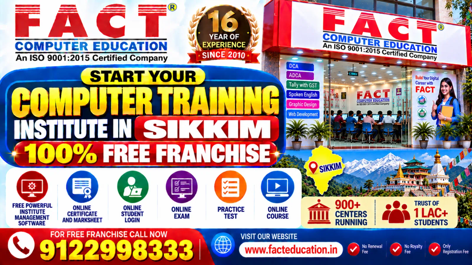 computer training institute franchise in Sikkim