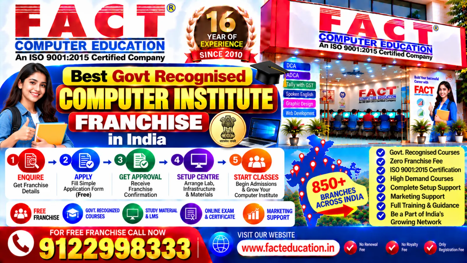 Best Govt Recognised Computer Institute Franchise in India