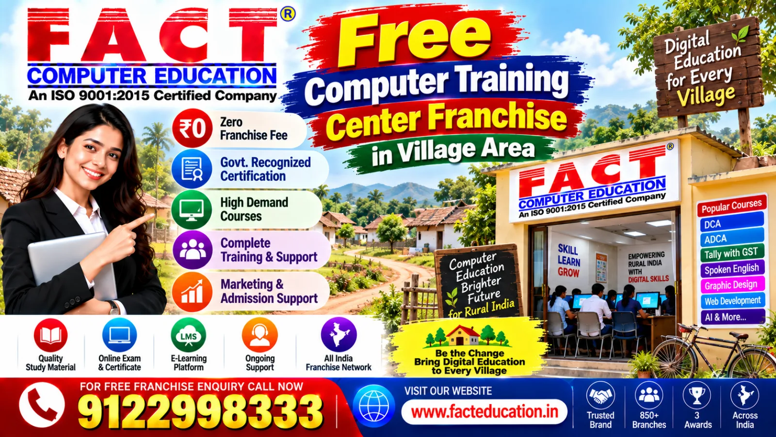 Free Computer Training Center Franchise in Village Area