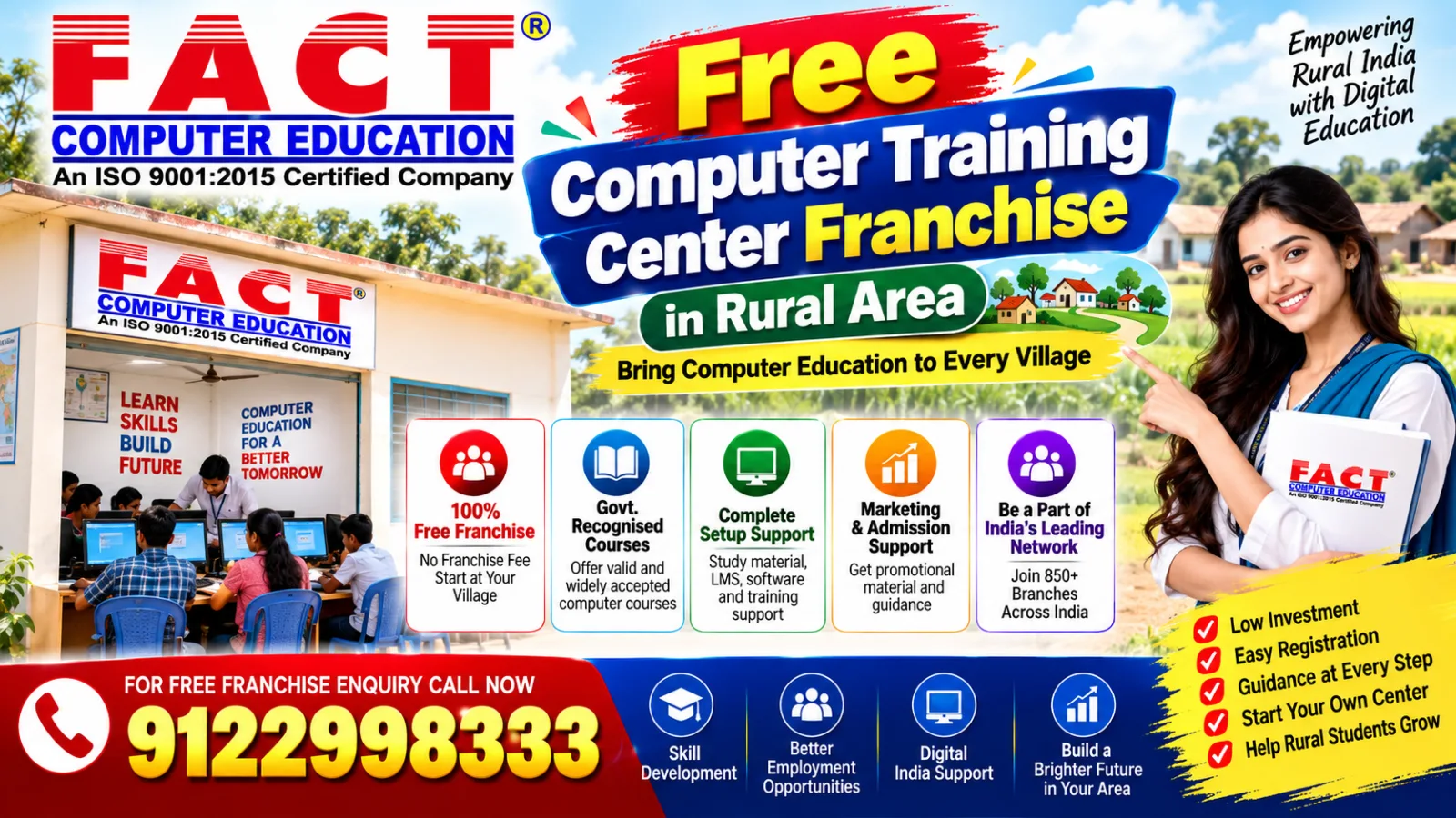 Free Computer Training Center Franchise in Rural Area
