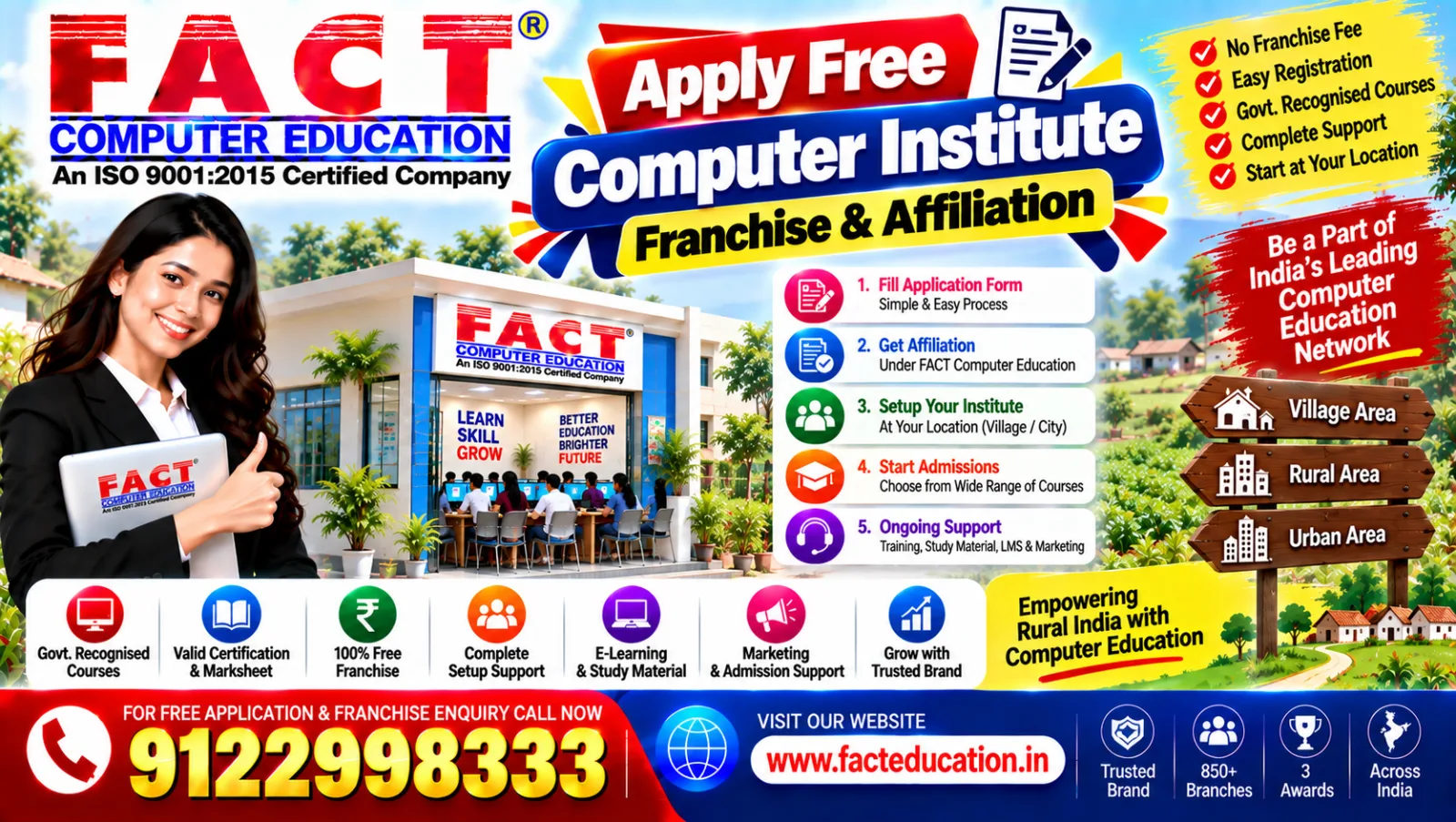 Apply Free Computer Institute Franchise & Affiliation