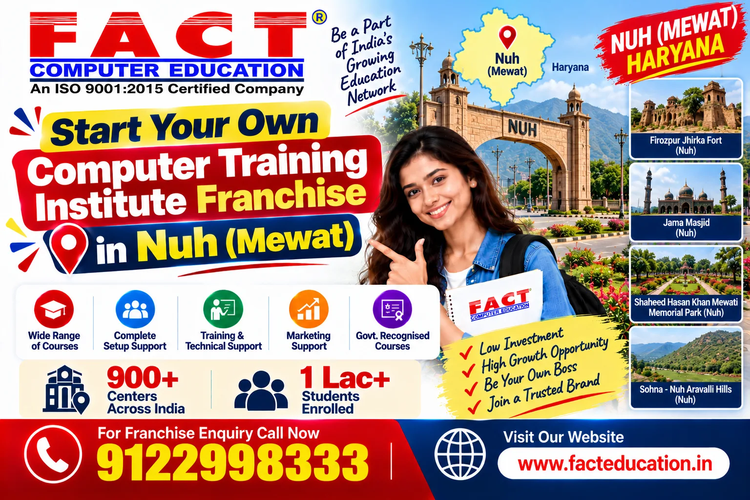 100 % Free Computer Center Franchise in Nuh (Mewat)