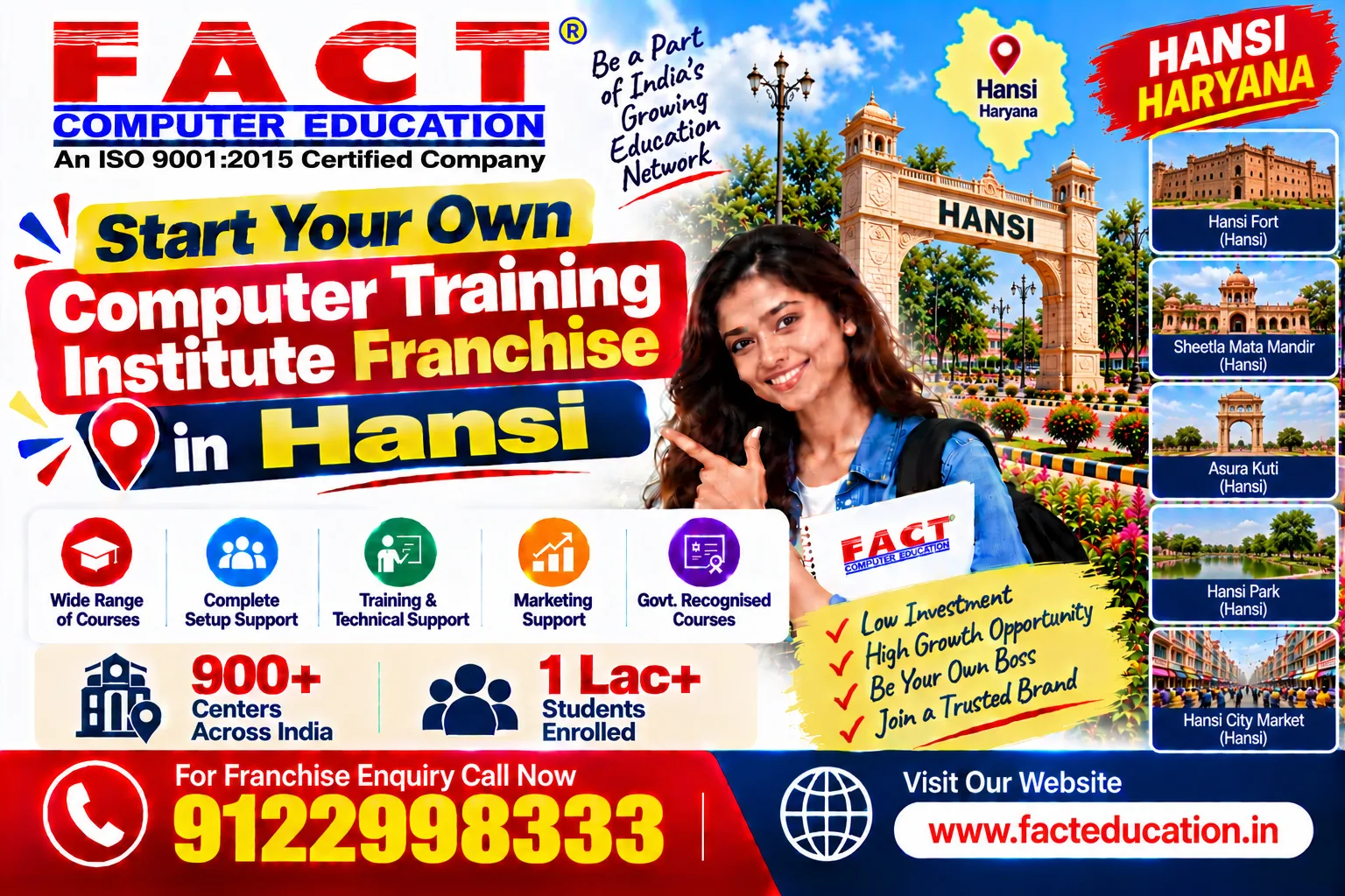100 % Free Computer Center Franchise in Hansi