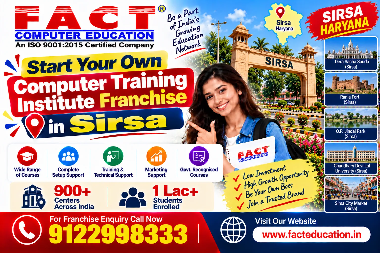 100 % Free Computer Center Franchise in Sirsa