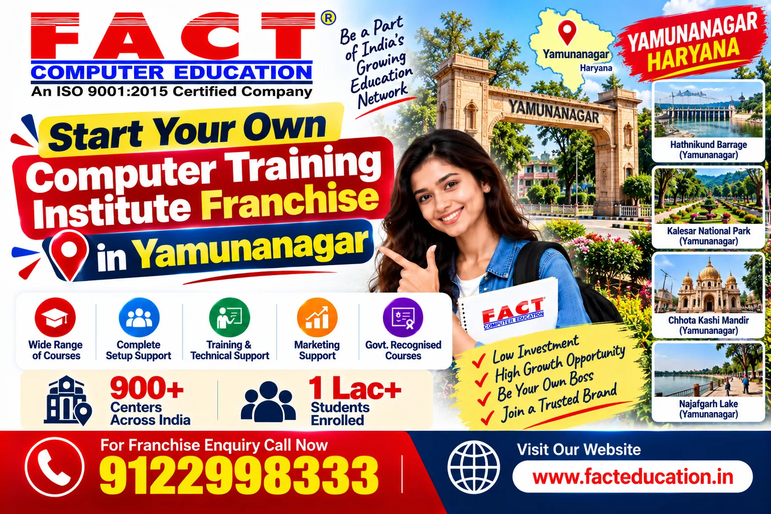100 % Free Computer Center Franchise in Yamunanagar