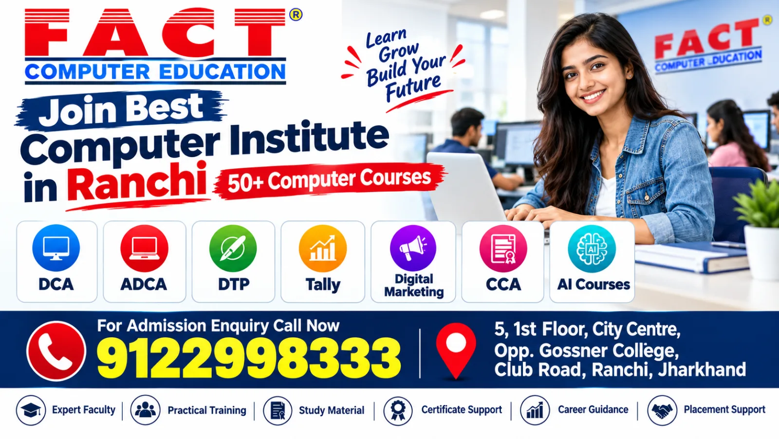Best DCA & ADCA Computer institute in Ranchi 9122998333